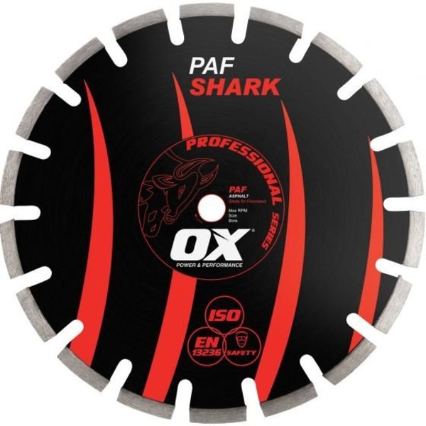 Ox Tools Pro Asphalt 18'' Walk-Behind Saw Diamond Blade - 1'' bore OX-PAF-18